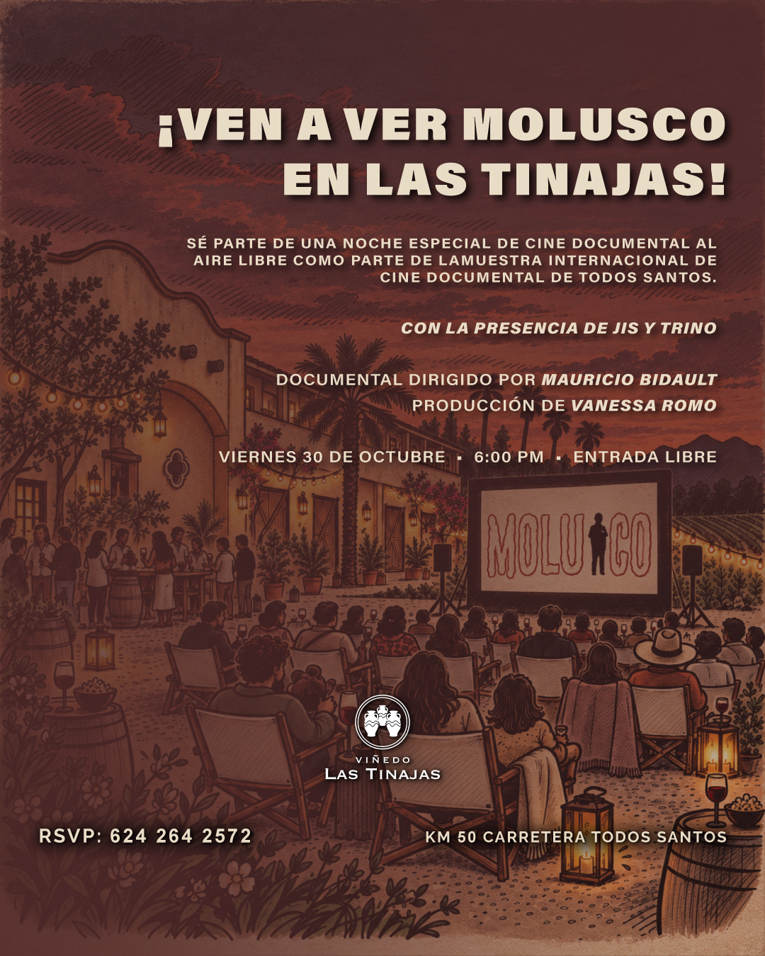 MOLUSCO open-air documentary screening with Jis & Trino — Viñedo Las Tinajas