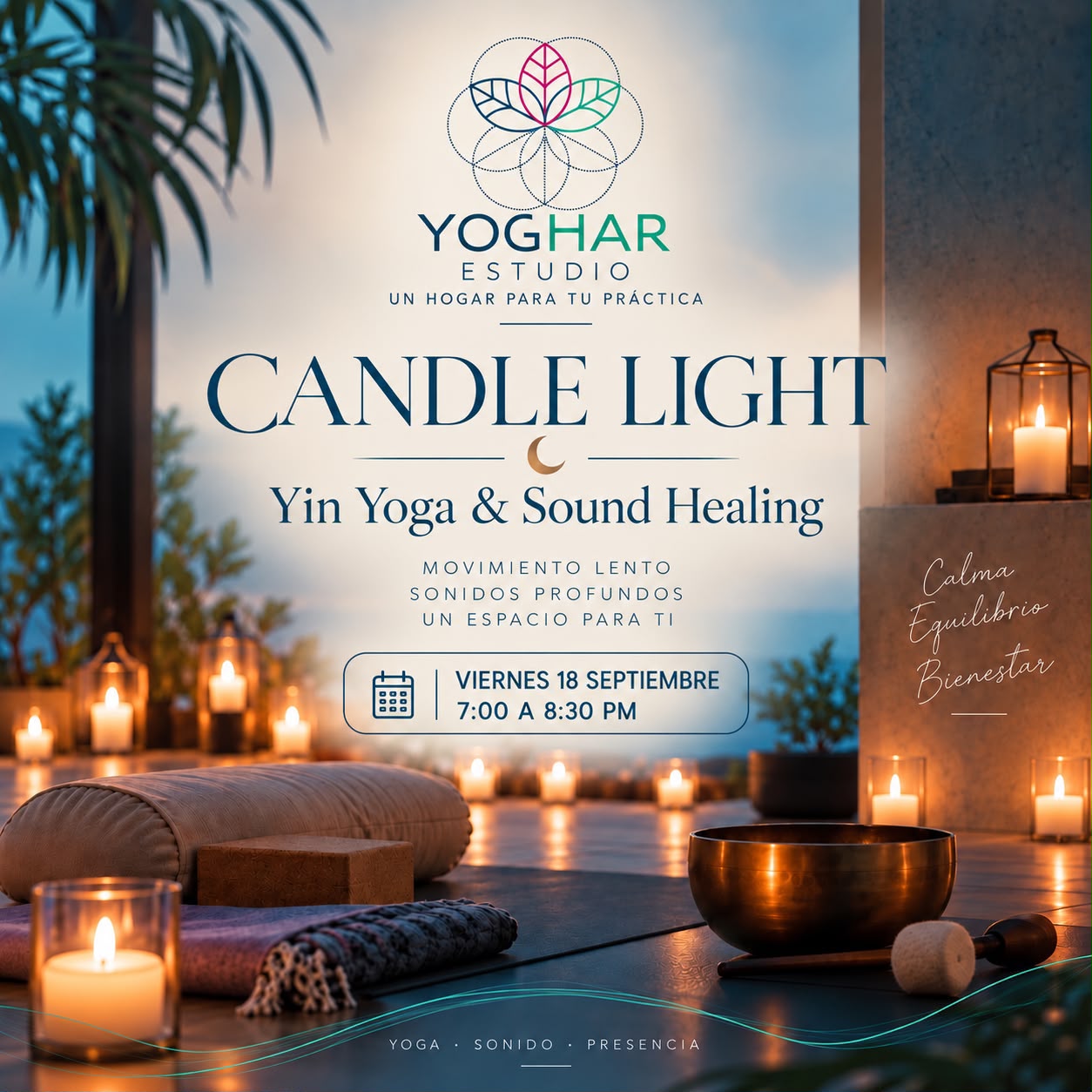 Candlelight Yin Yoga & Sound Healing poster