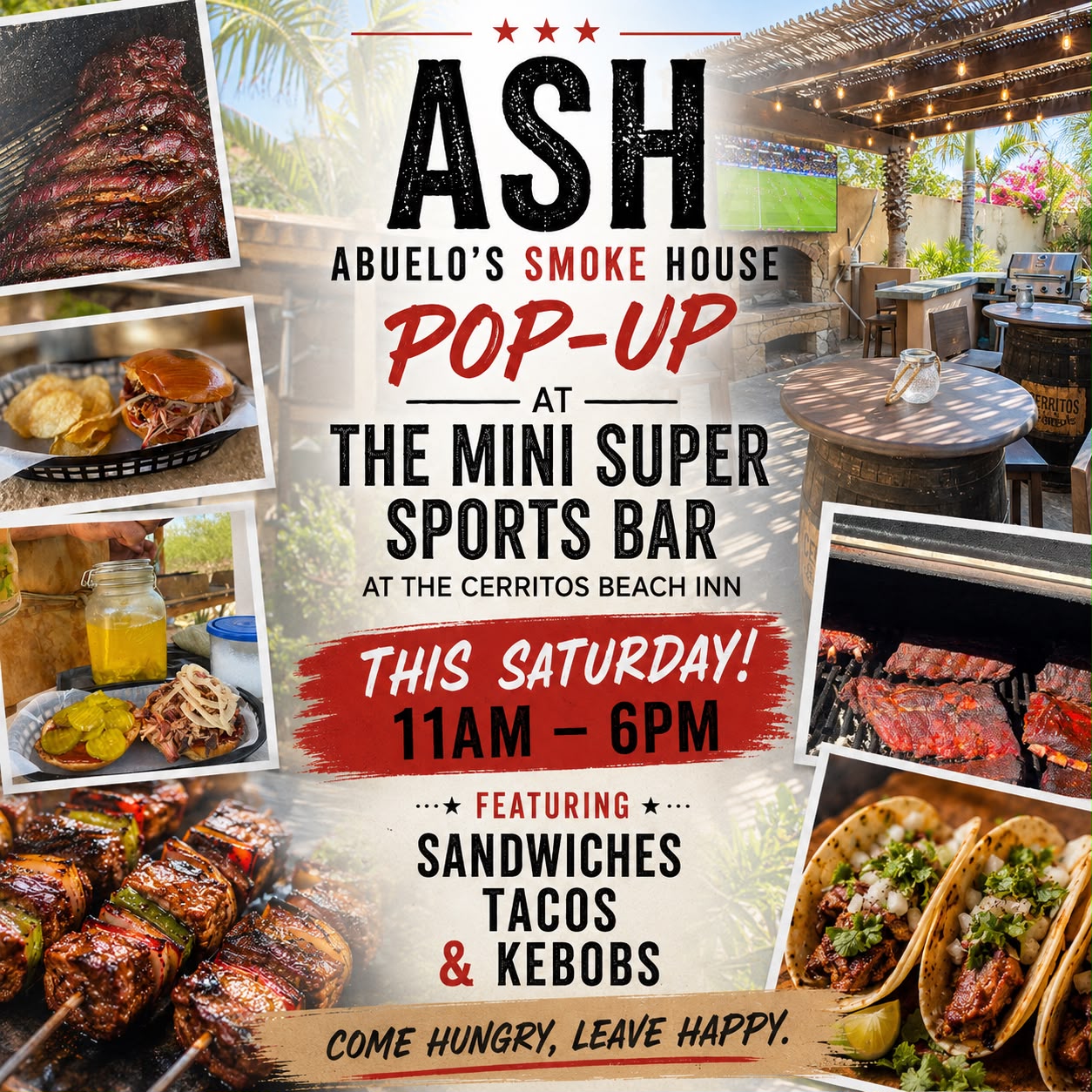 Ash Abuelo's Smoke House Pop-Up poster