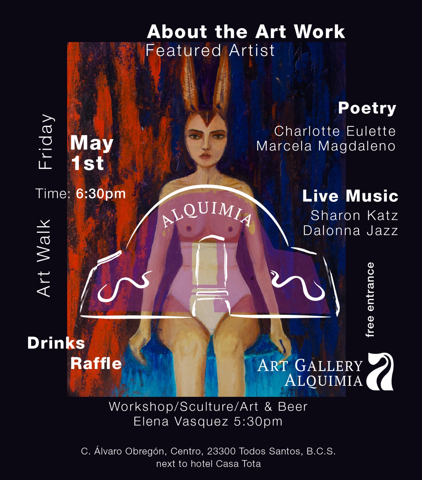 Art Walk - Live Music, Poetry & Art Raffle poster