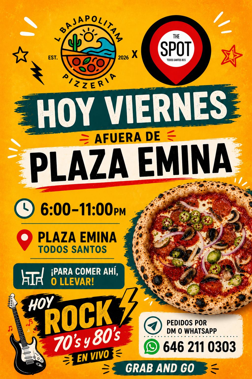 La Bajapolitan Pizza and Live Rock Music poster