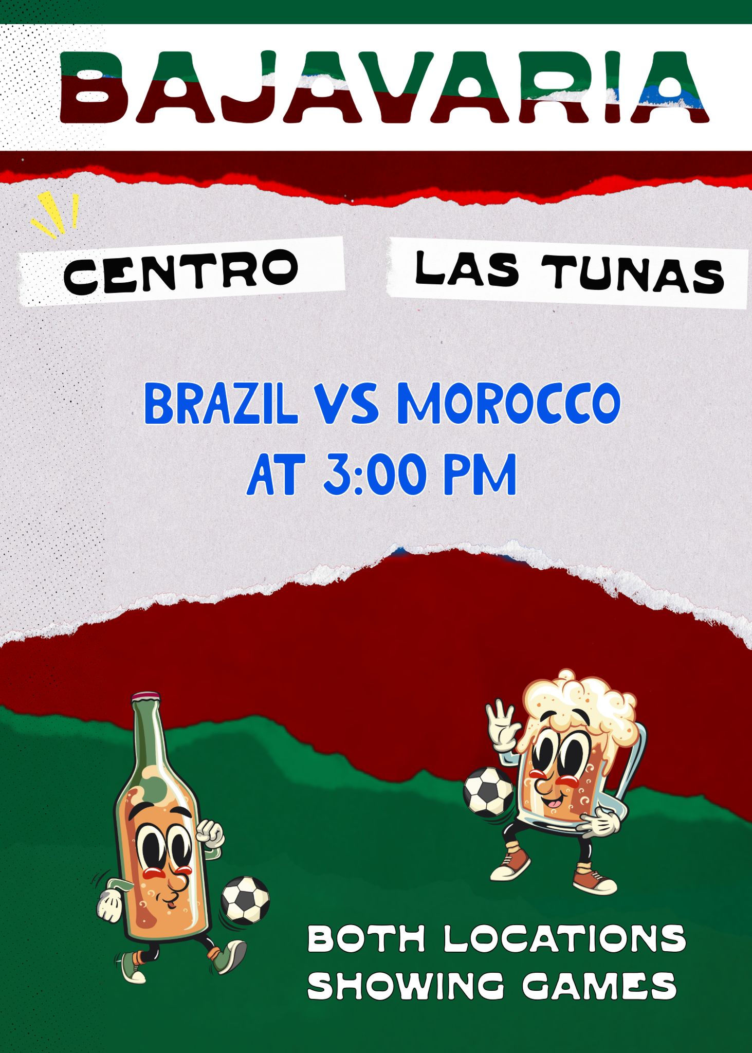 Brazil vs Morocco Soccer Match poster