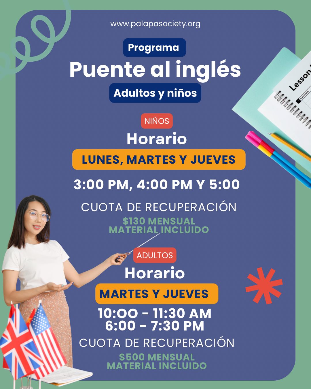 Puente al Inglés - Adults Classes poster
