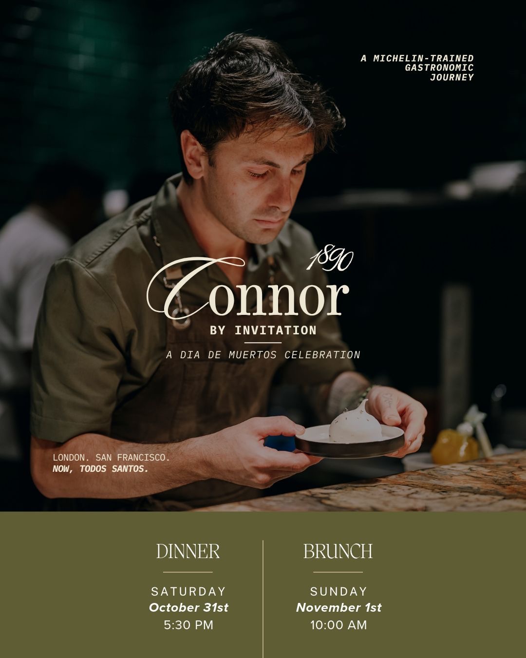 Connor by Invitation — guest chef Connor Jack Twomey (Josephine Bouchon, London) dinner at 1890, Todos Santos Boutique Hotel