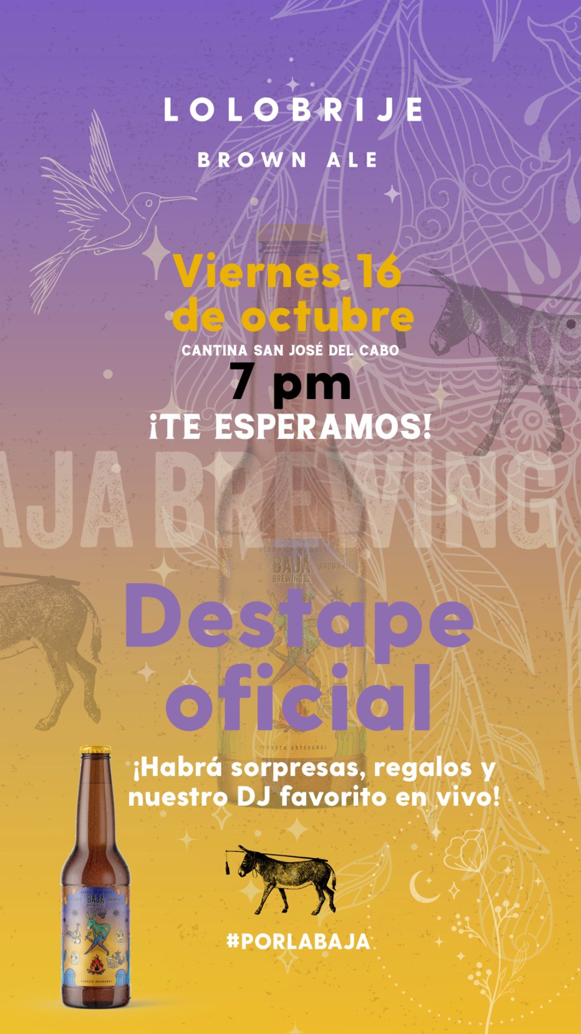 Lolobrije Brown Ale launch — Baja Brewing Co. Cantina San José