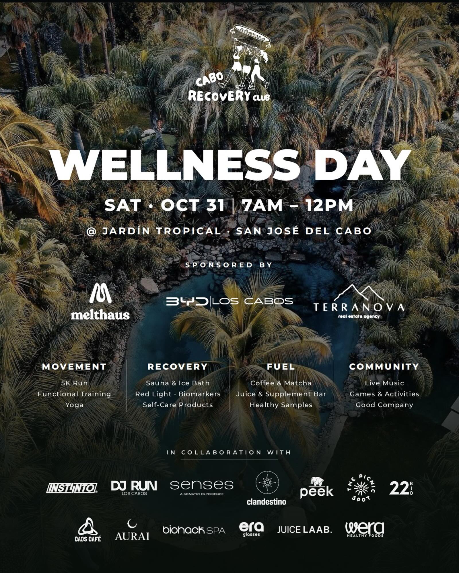 Wellness Day - Cabo Recovery Club poster