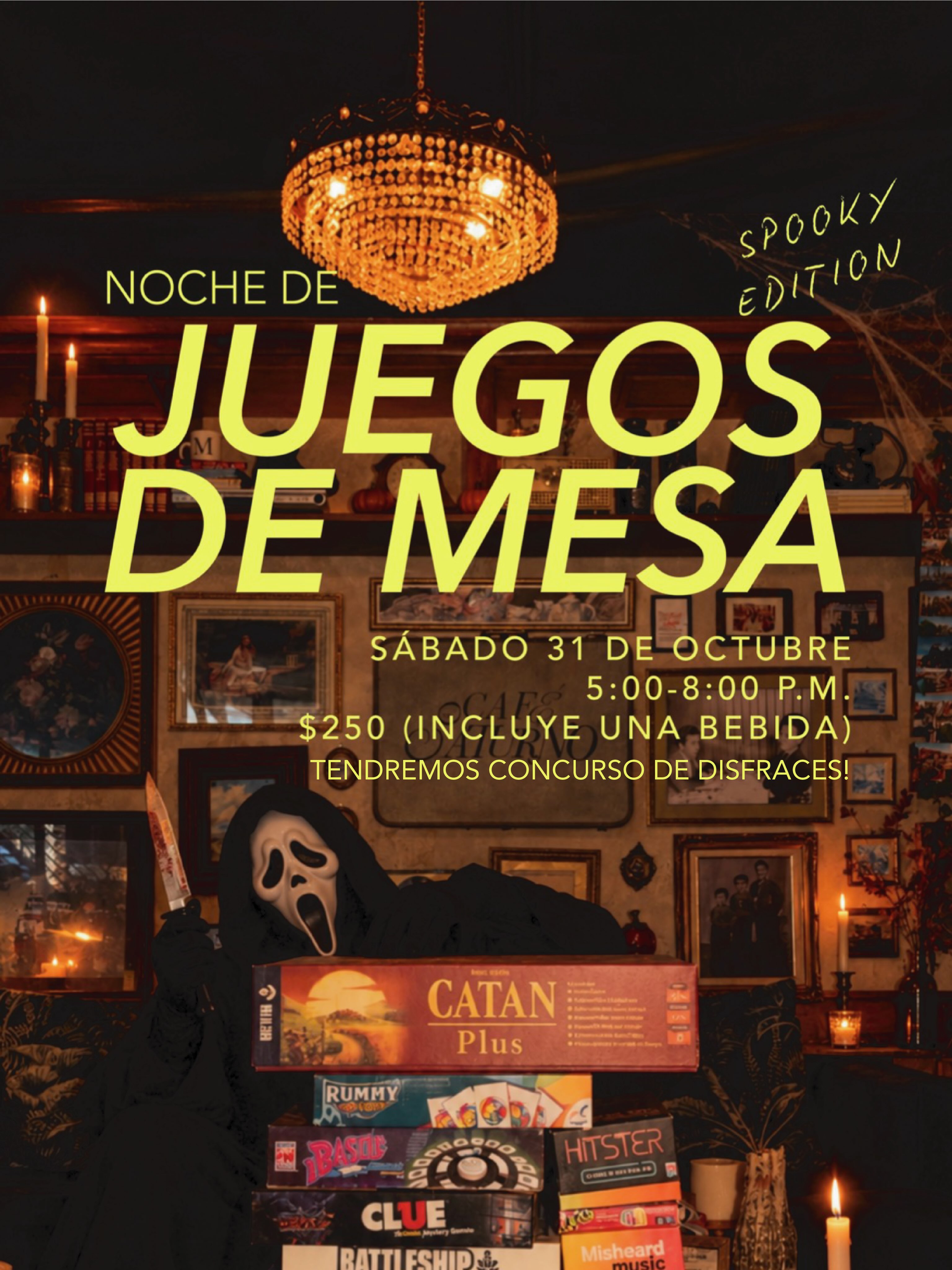 Noche de Juegos de Mesa — Spooky Edition at Café Saturno