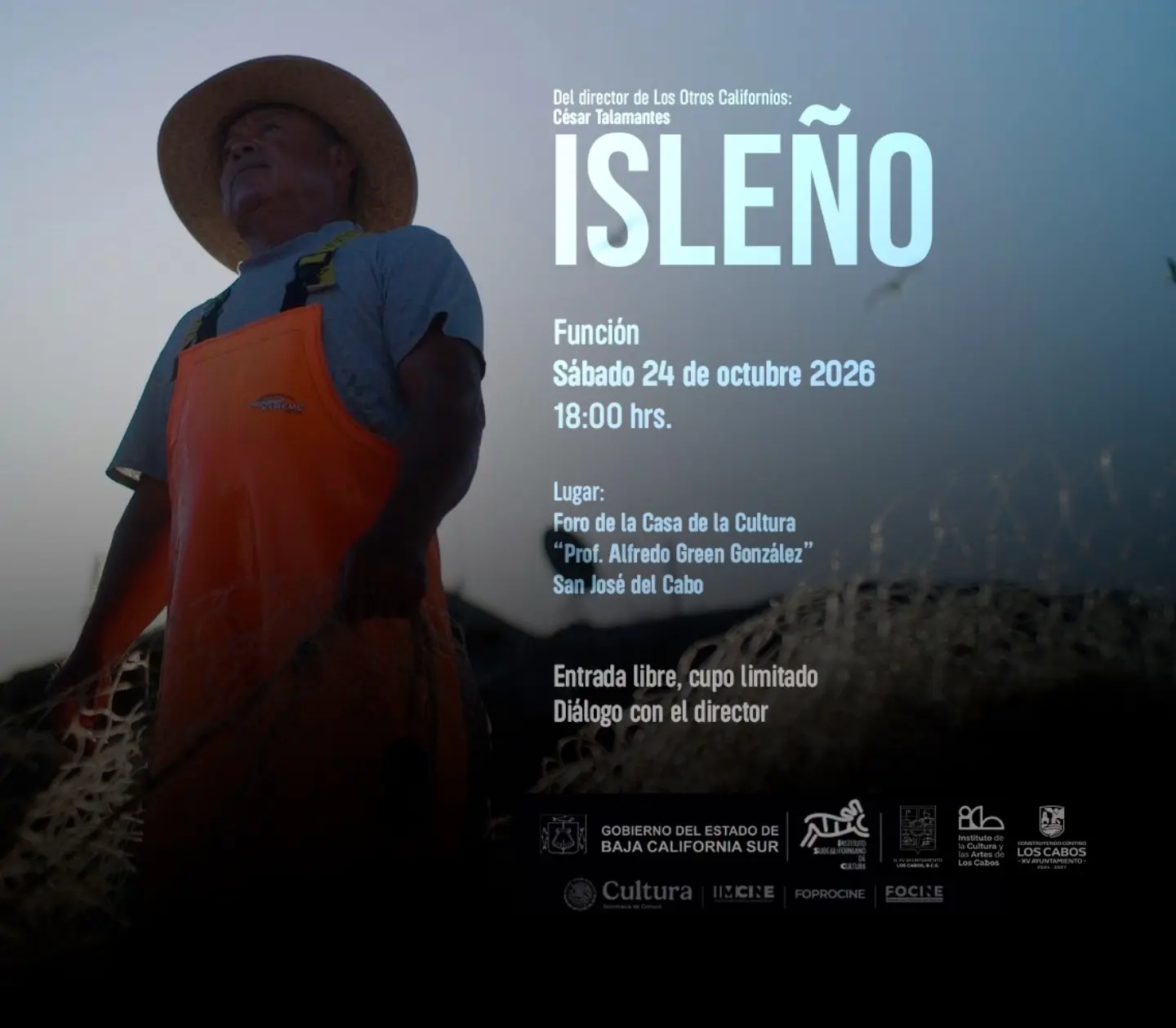 “Isleño” — documental de César Talamantes sobre la vida en las islas de BCS + diálogo con el director (Casa de Cultura SJD)