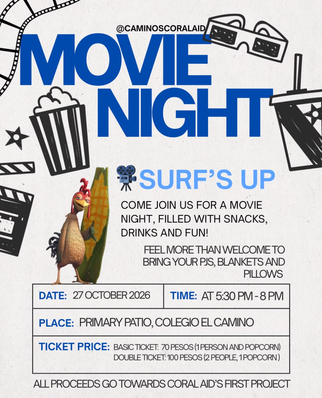 Movie Night with Coral Aid – Surf's Up