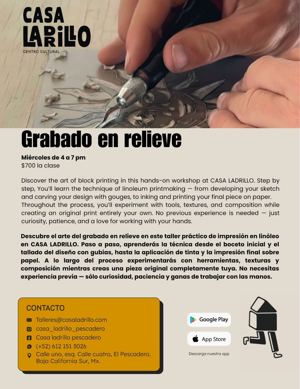 Block Printing Workshop poster