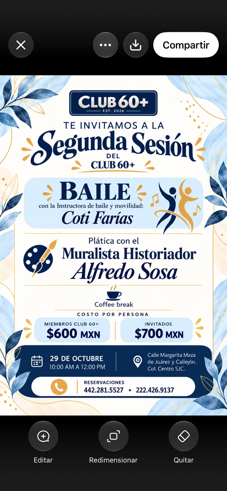 Club 60+ Second Session - Dance and Talk poster