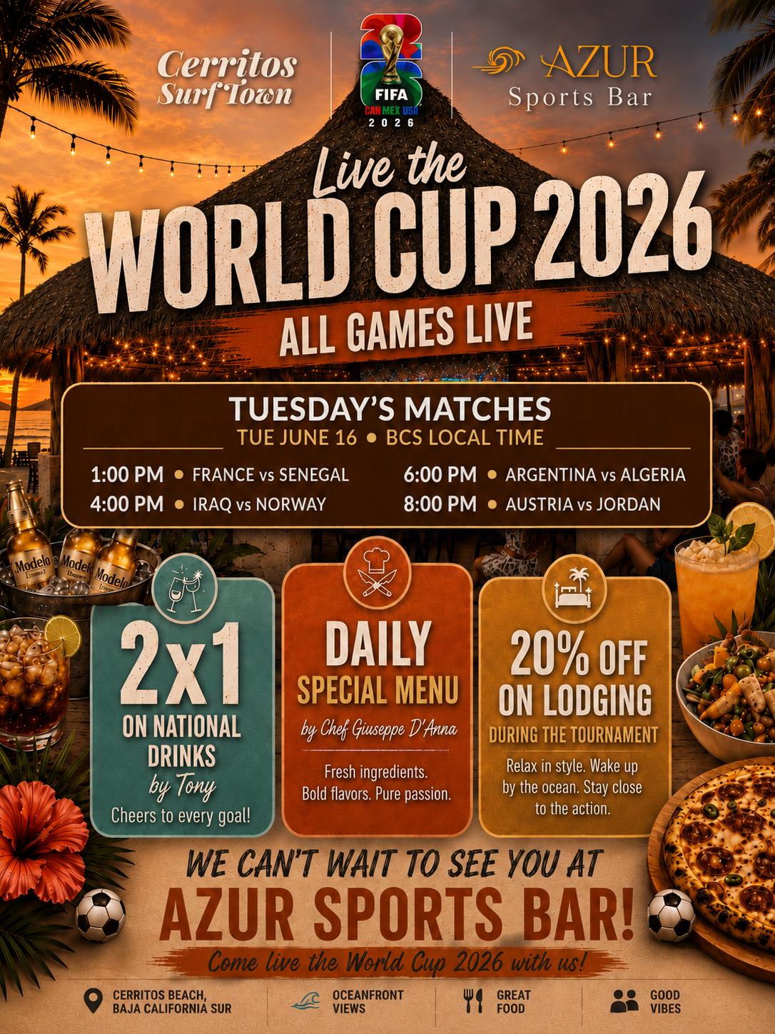 World Cup 2026 - Austria vs Jordan at AZUR Sports Bar poster