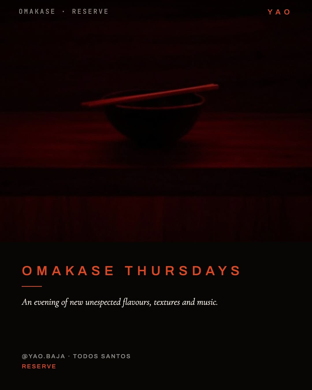 Omakase Thursdays poster