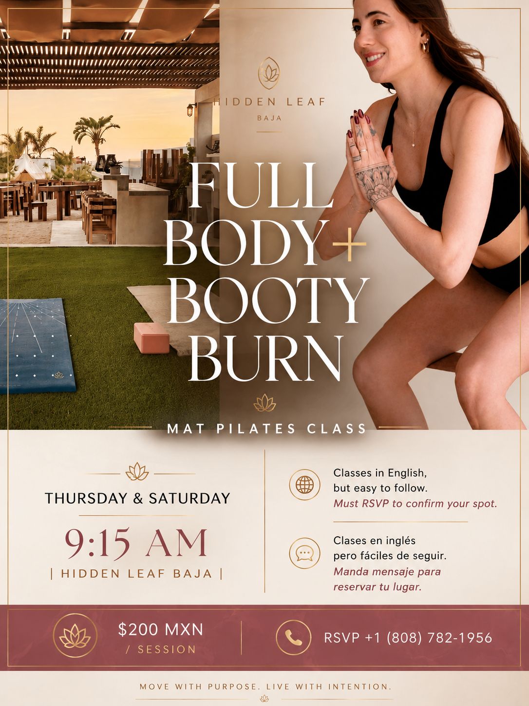 Full Body + Booty Burn Mat Pilates Class poster