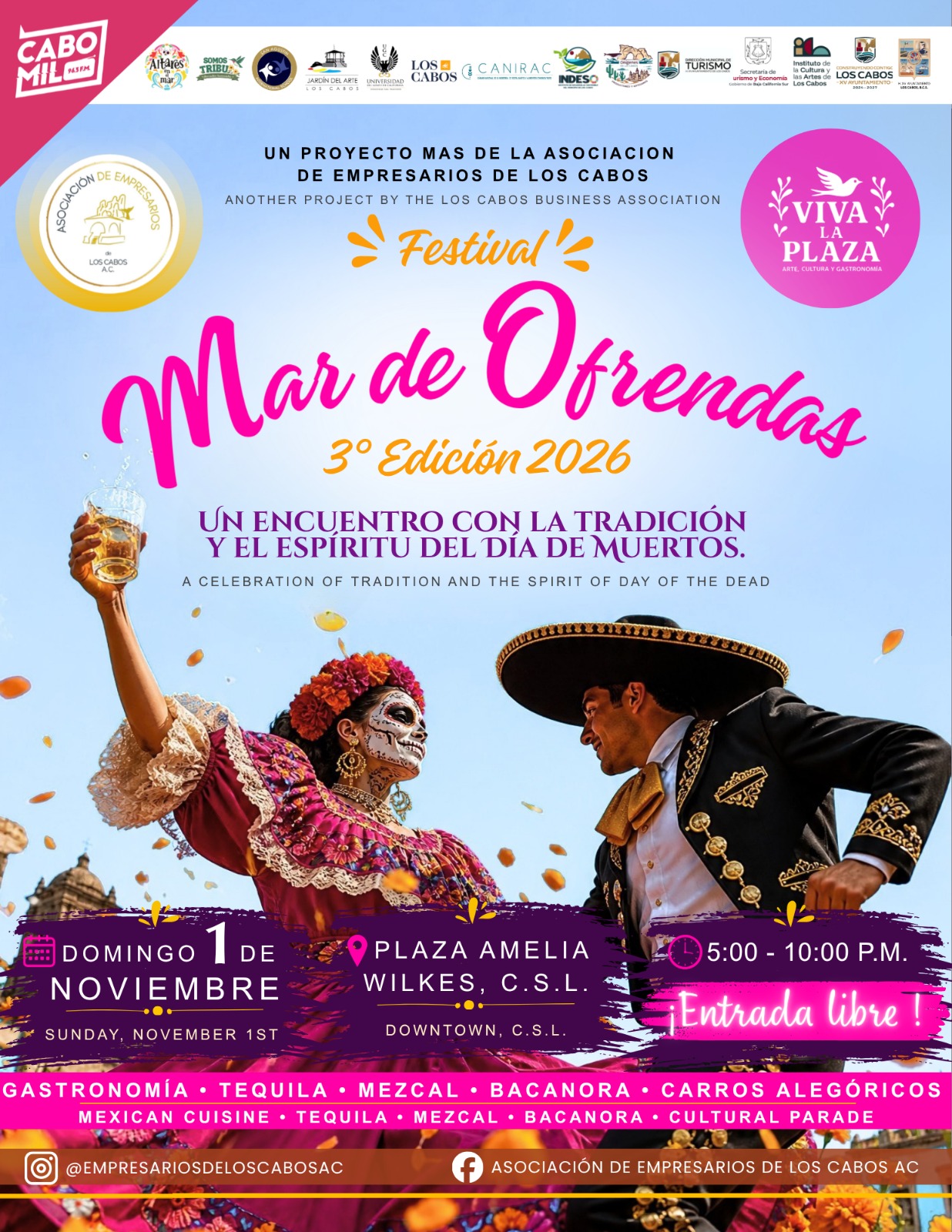 Mar de Ofrendas Festival (3rd edition) — Viva la Plaza, Cabo San Lucas