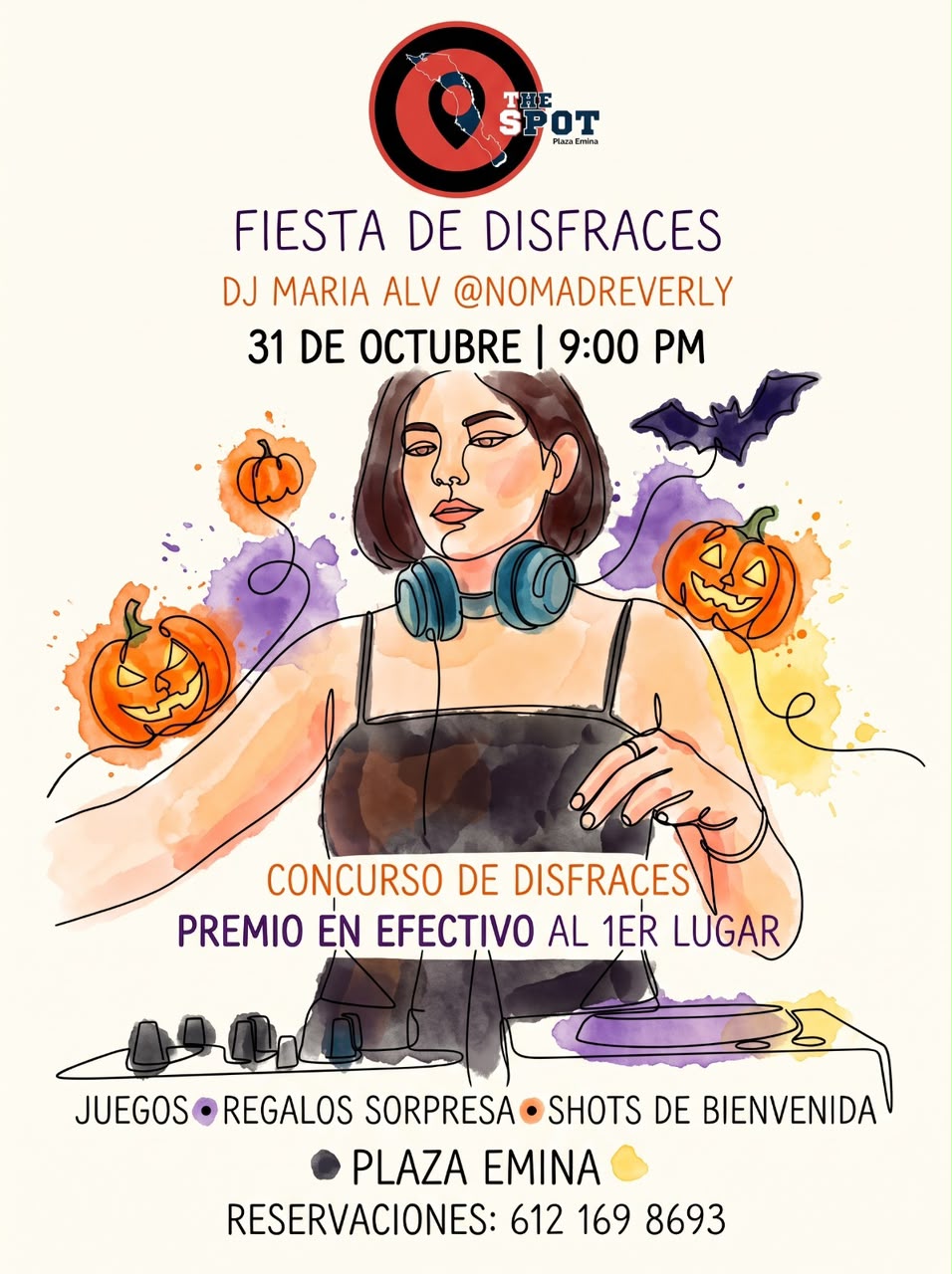 Costume Party at The Spot — DJ Maria Alv (Plaza Emina, Todos Santos)