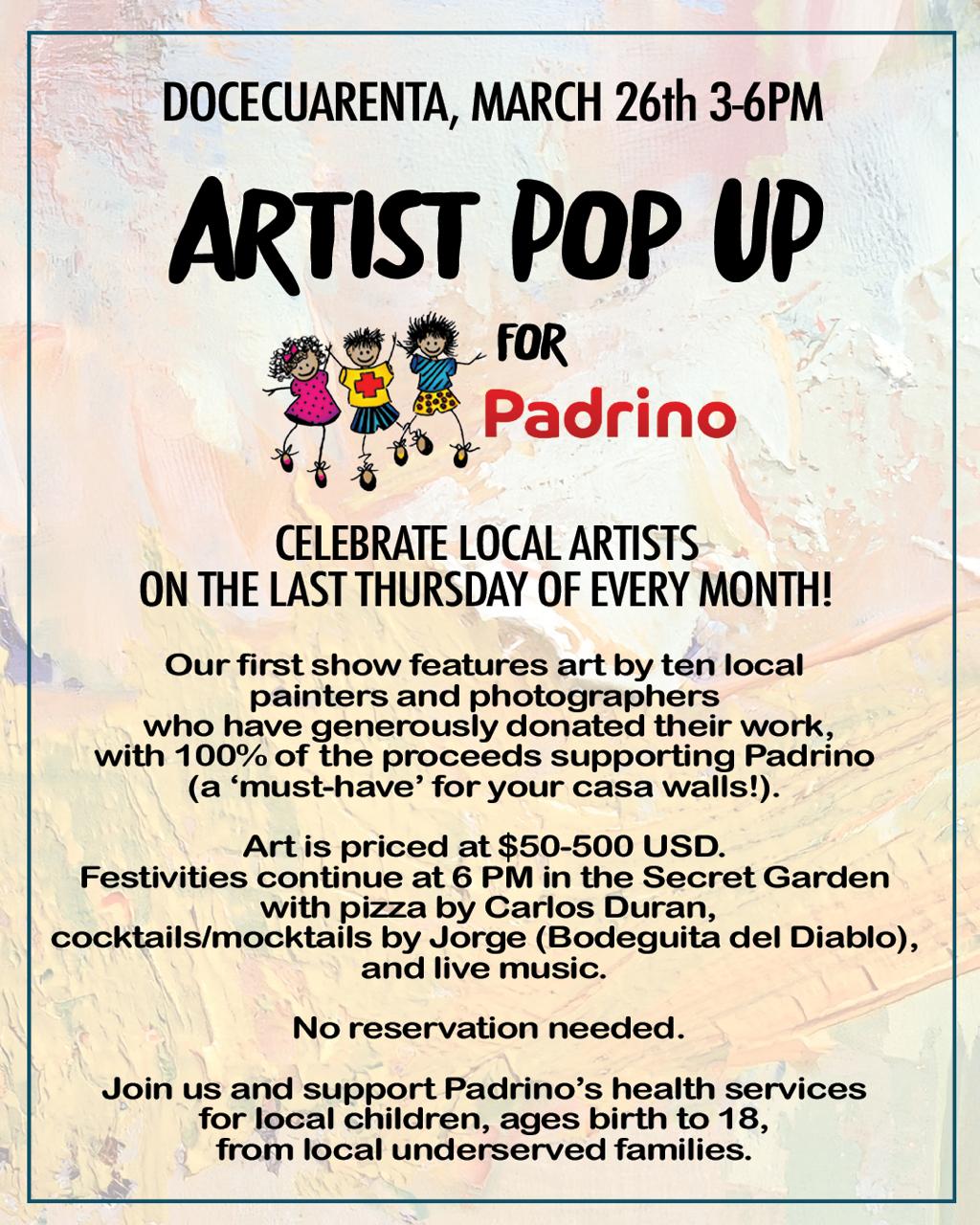 Artist Pop-Up for Padrino (Last Thursday of Month)