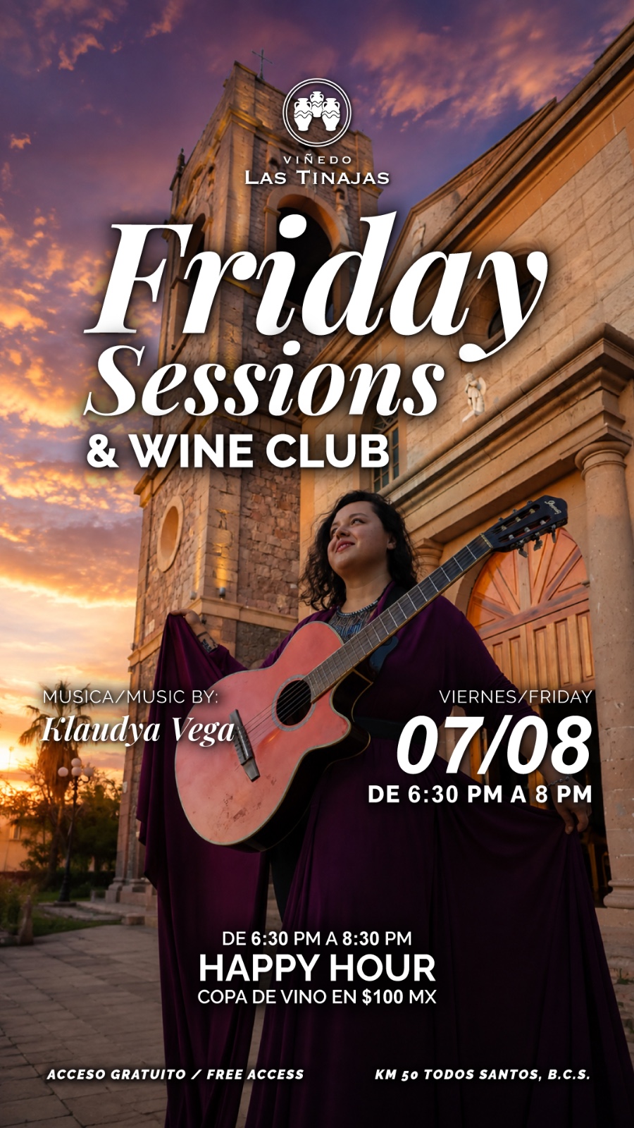 FRIDAY SESSIONS & WINE CLUB VIÑEDO LAS TINAJAS poster
