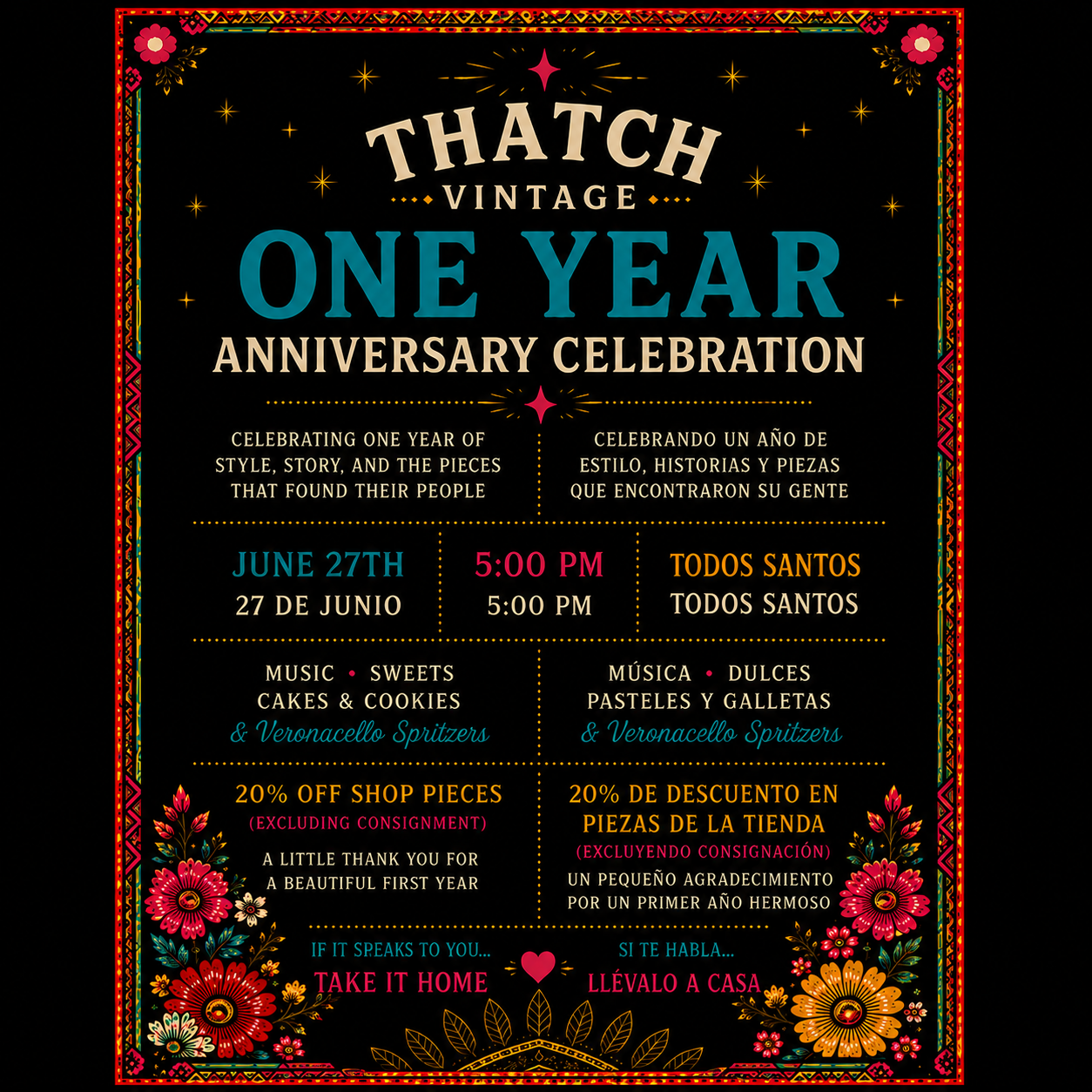 Thatch Vintage One Year Anniversary Party
