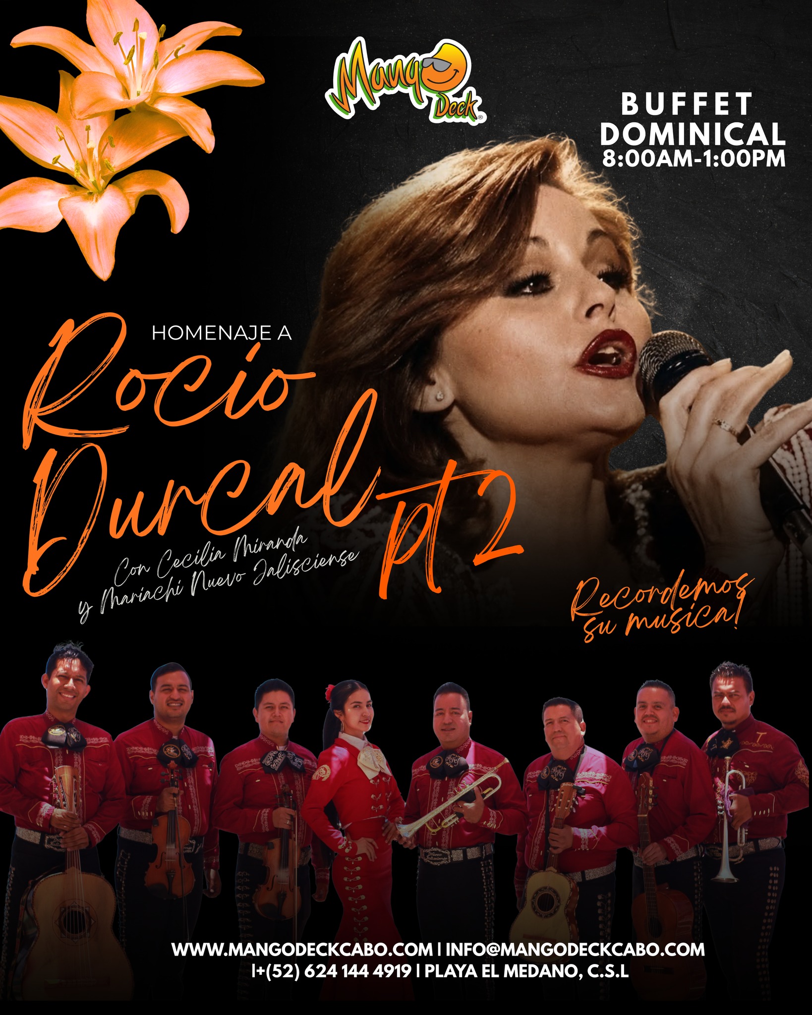 Tributo a Rocío Dúrcal (parte 2) — buffet dominical en Mango Deck