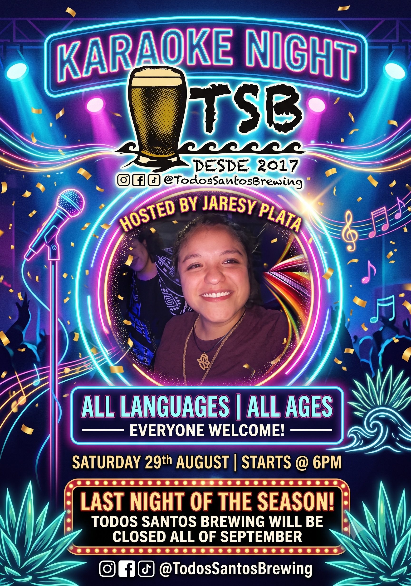 🎤 SEASON FINALE KARAOKE NIGHT! / ¡NOCHE DE KARAOKE FIN DE TEMPORADA! poster