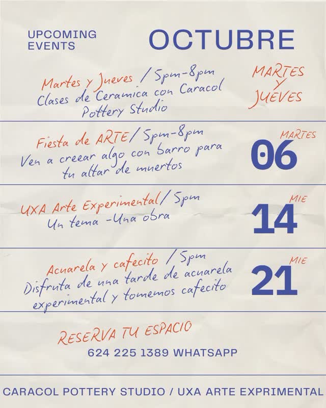Ceramic Classes with Caracol