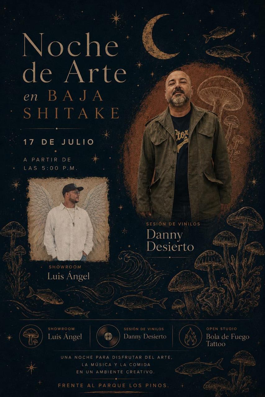 Art Friday at Baja Shitake poster