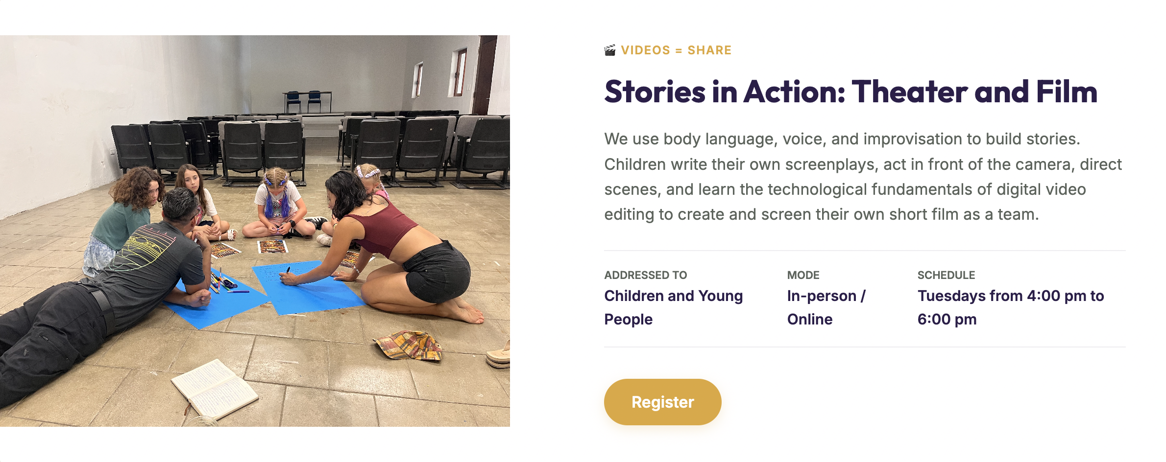 Stories in Action: Theater and Film poster