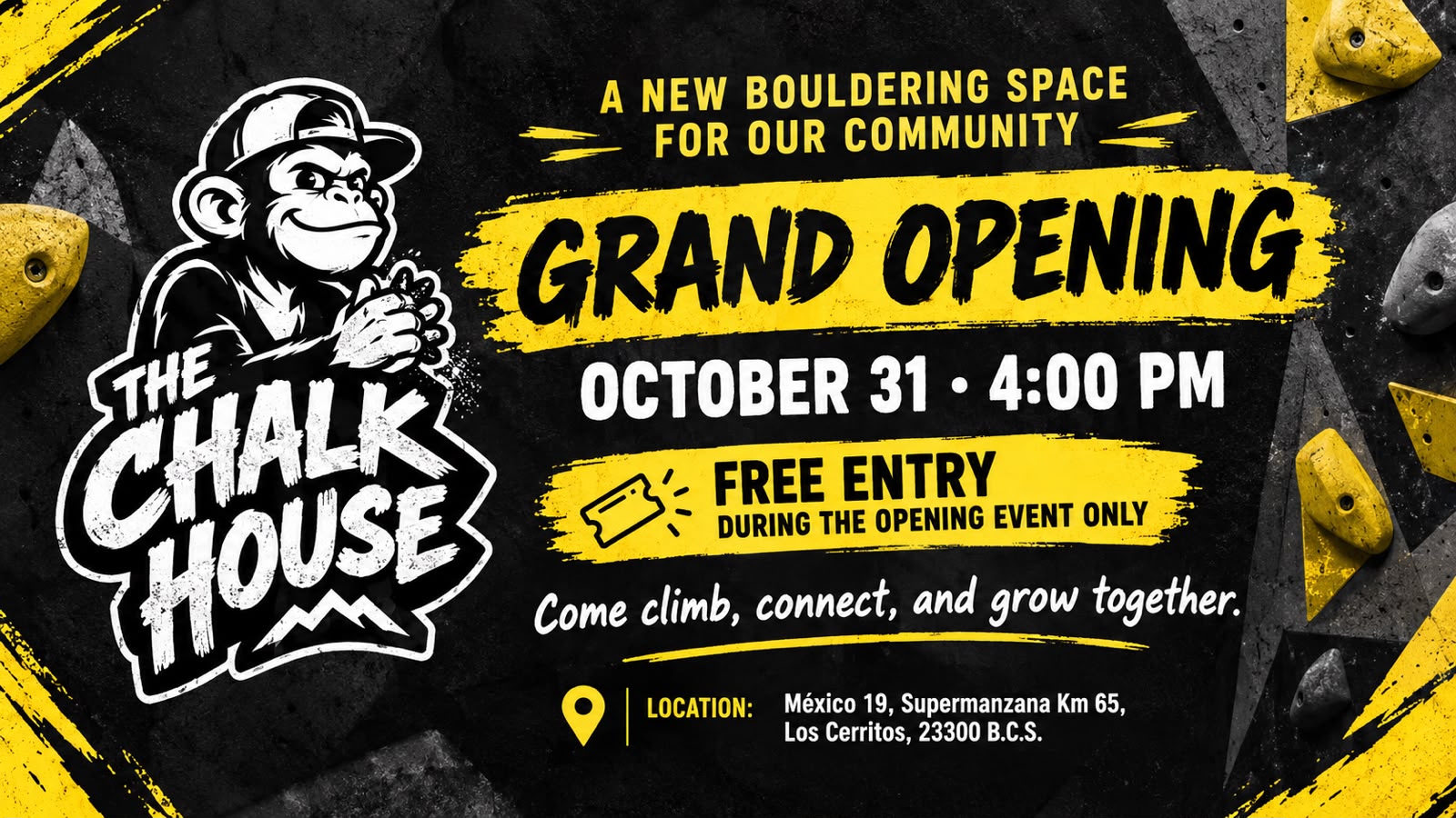 The Chalk House Grand Opening poster