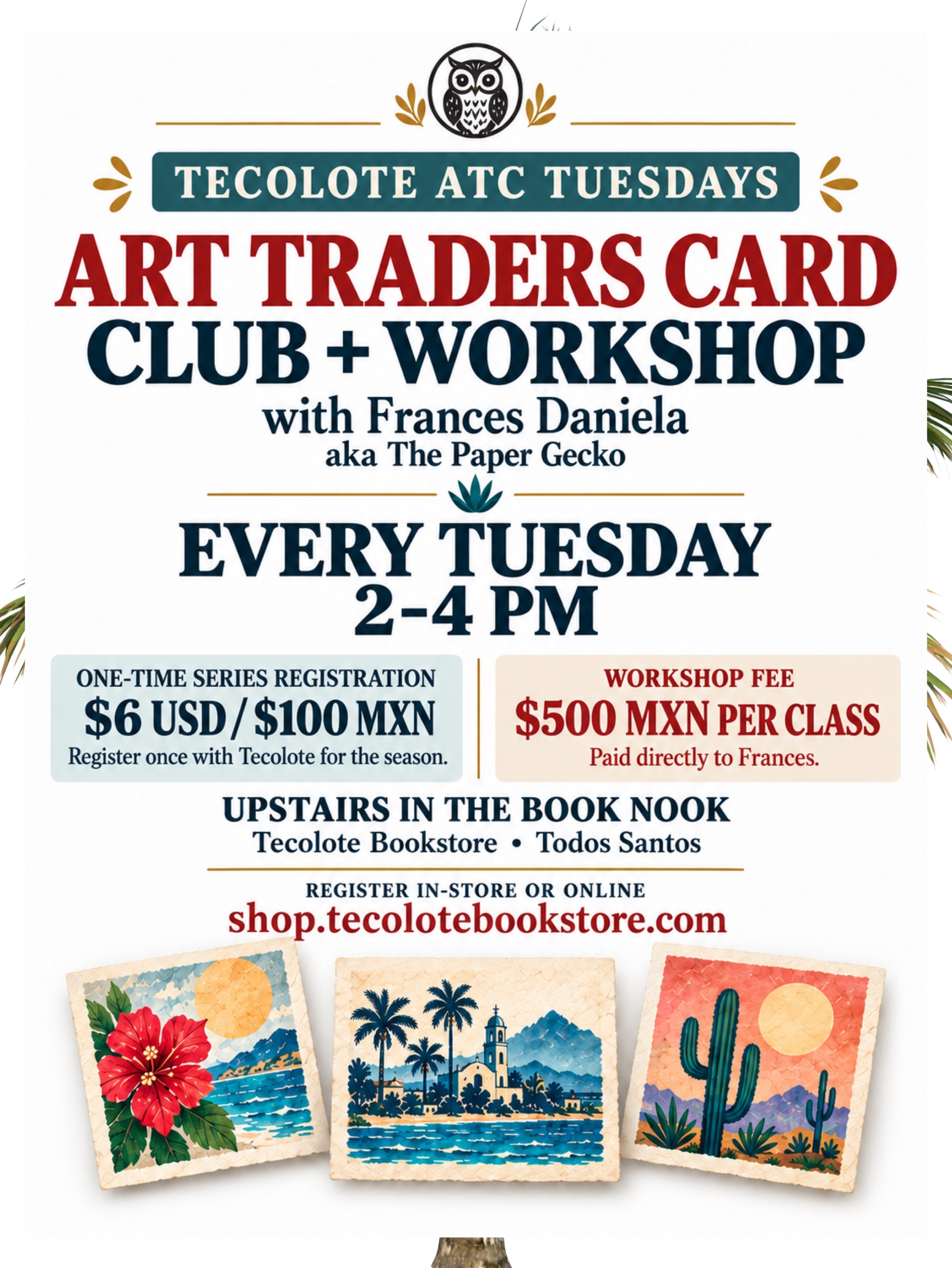 Art Traders Card Club + Workshop poster