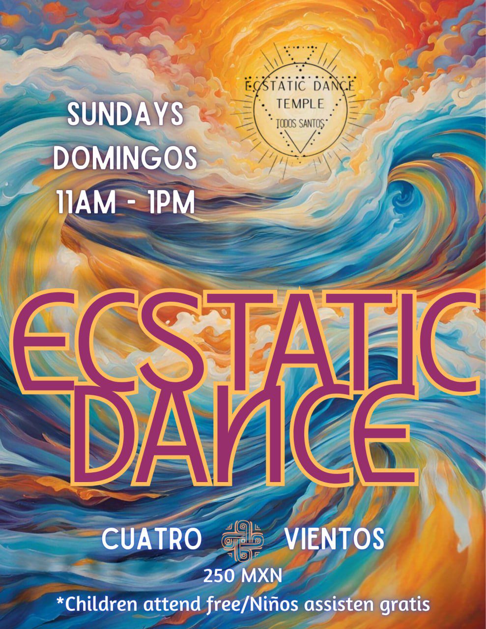 Ecstatic Dance Temple - Sweat Your Prayers poster