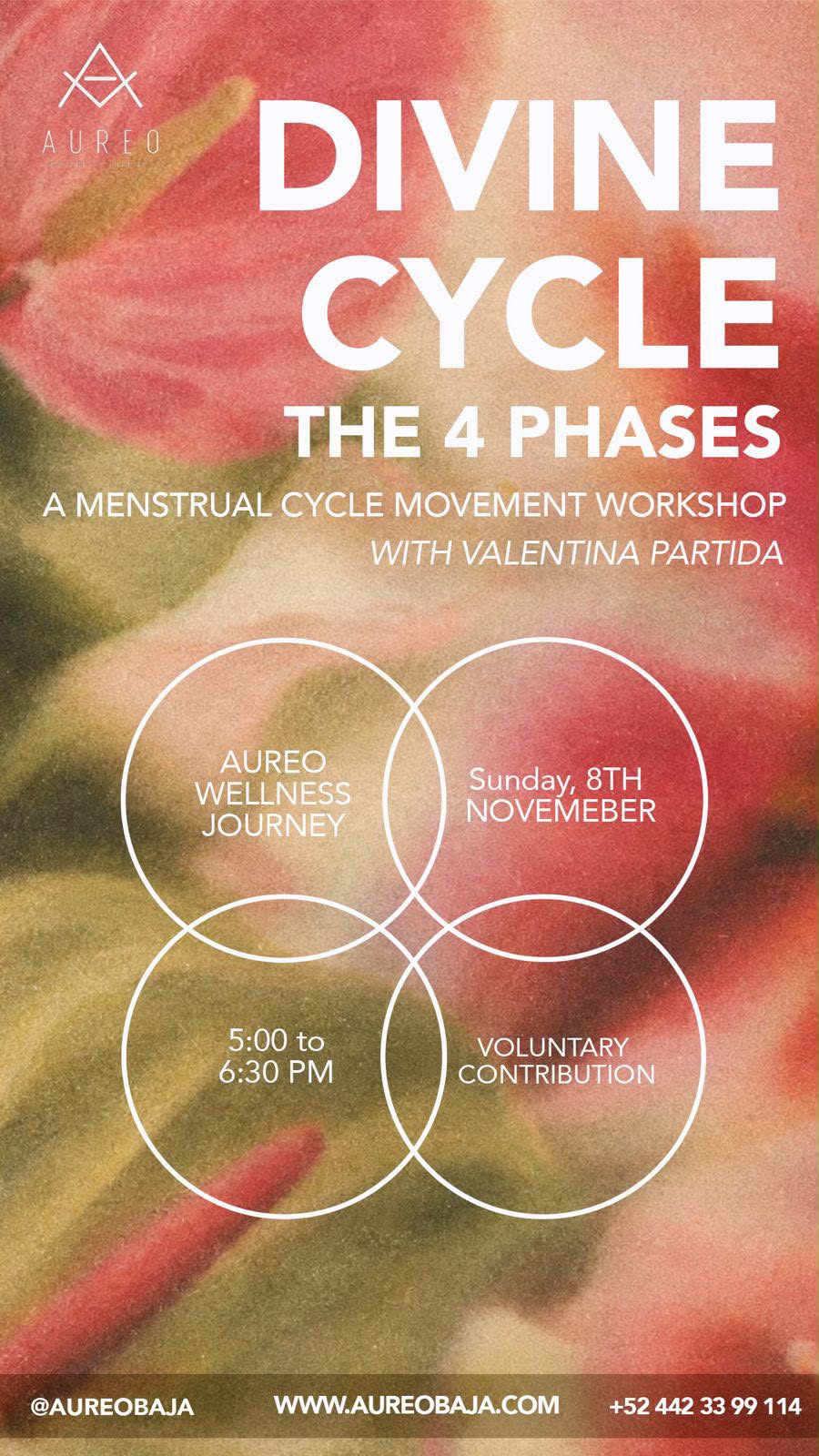 Divine Cycle: The 4 Phases - A Menstrual Cycle Movement Workshop poster