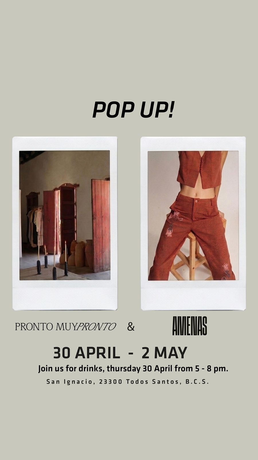 Pop Up Event - Drinks poster