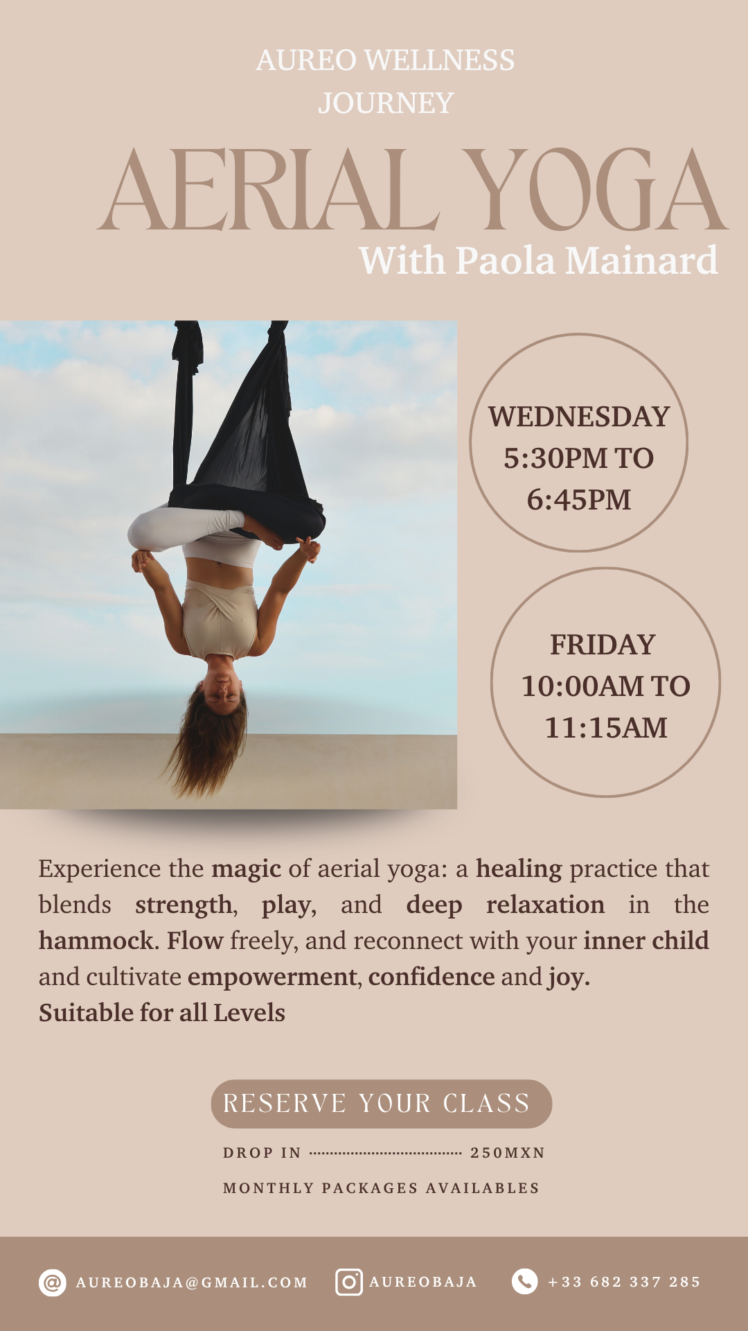 Aerial Yoga with Paola poster