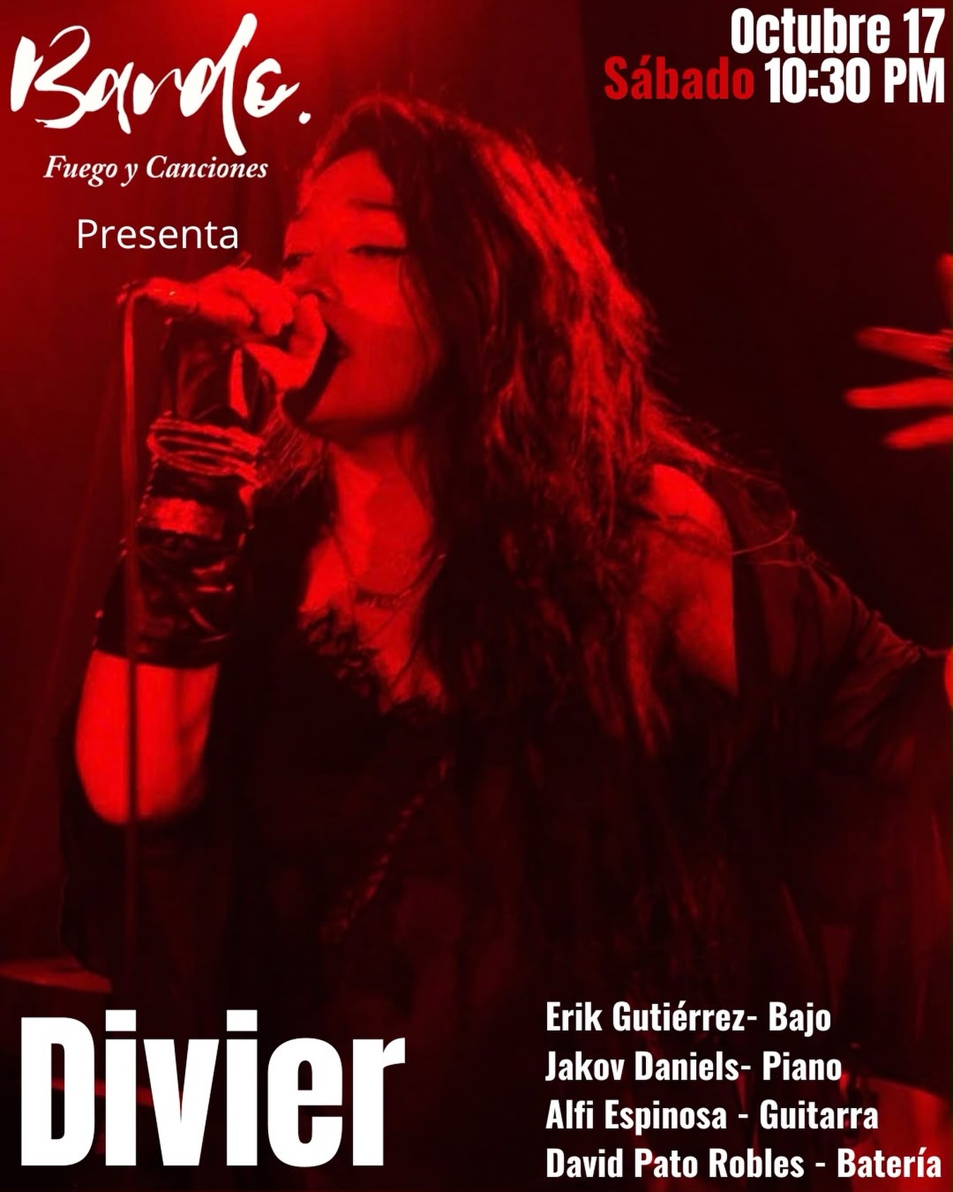 Divier Concert — full band at Bardo Fuego y Canciones