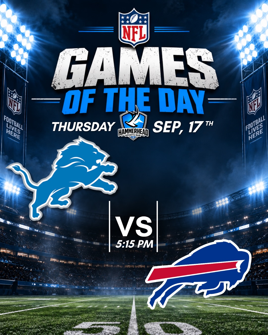 NFL Week 2 Games - Lions vs Bills