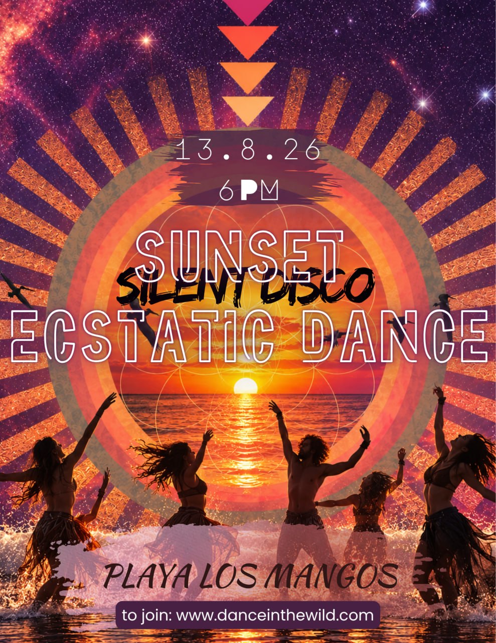 Sunset Silent Disco Ecstatic Dance poster