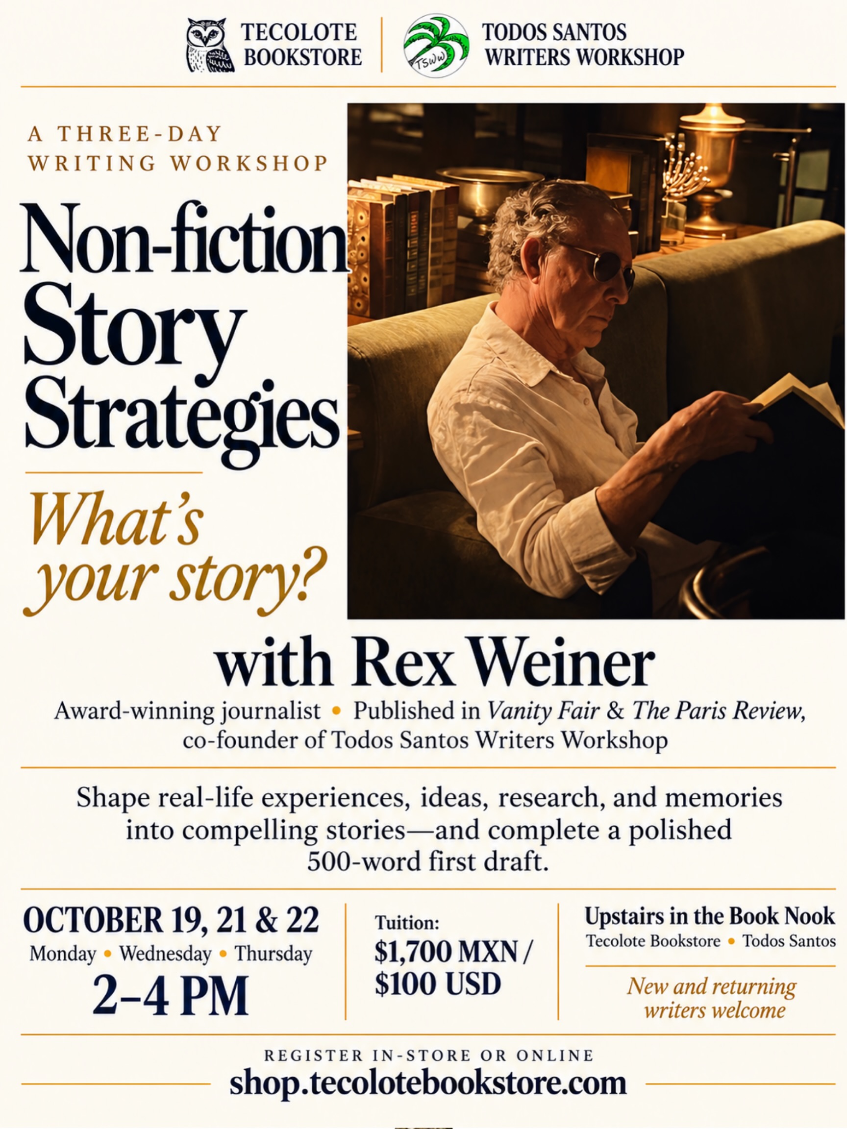 Estrategias de no ficción — Rex Weiner (Book Nook Tecolote)