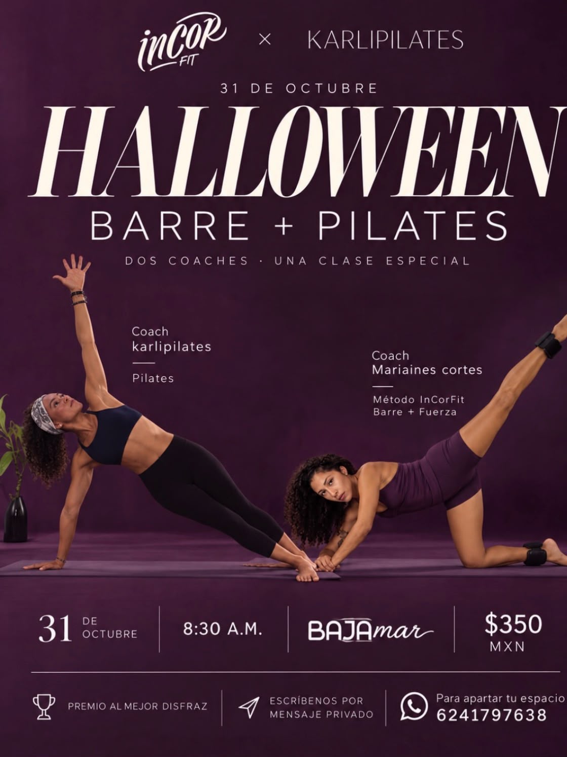 Halloween Barre + Pilates Class poster