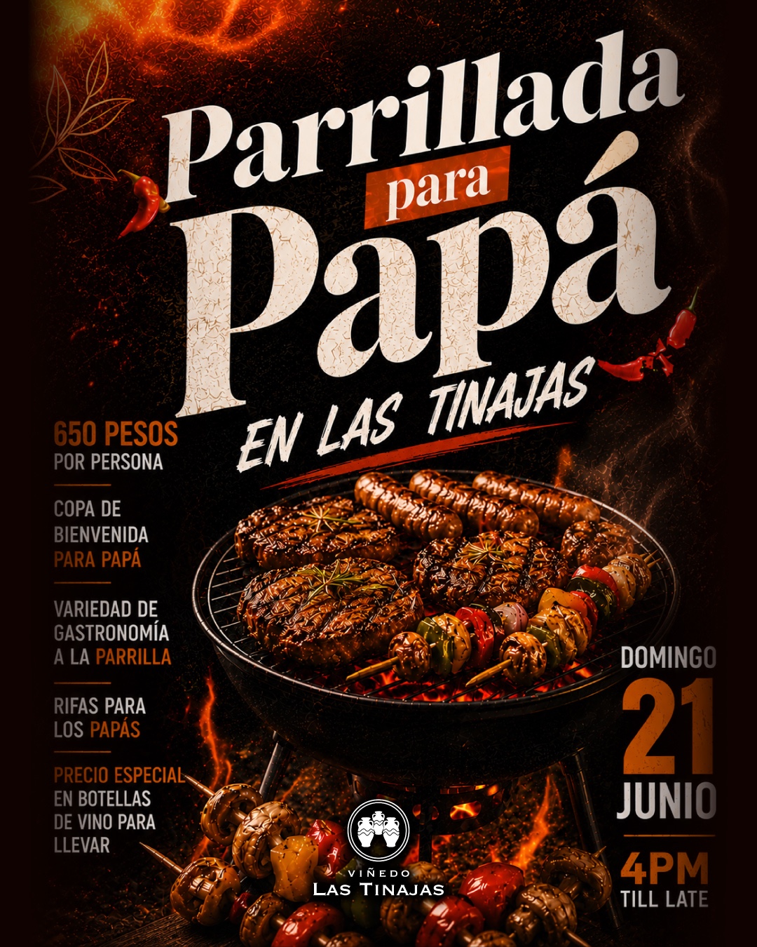 PARRILLADA PARA PAPA .. VIÑEDO LAS TINAJAS poster