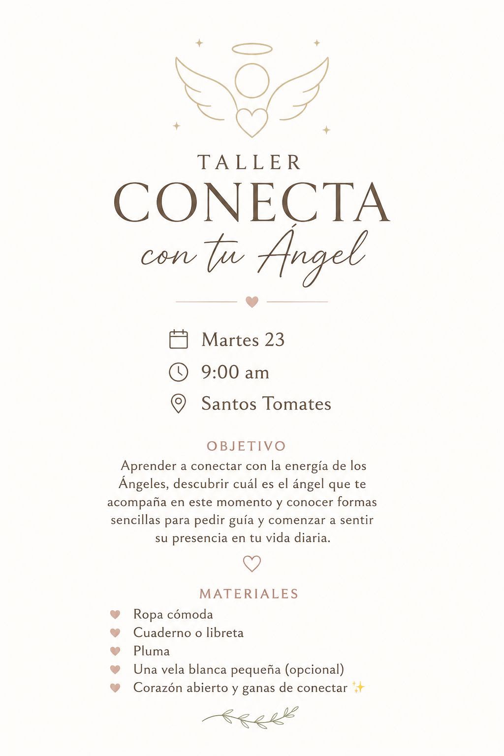 Connect with Your Angel Workshop poster
