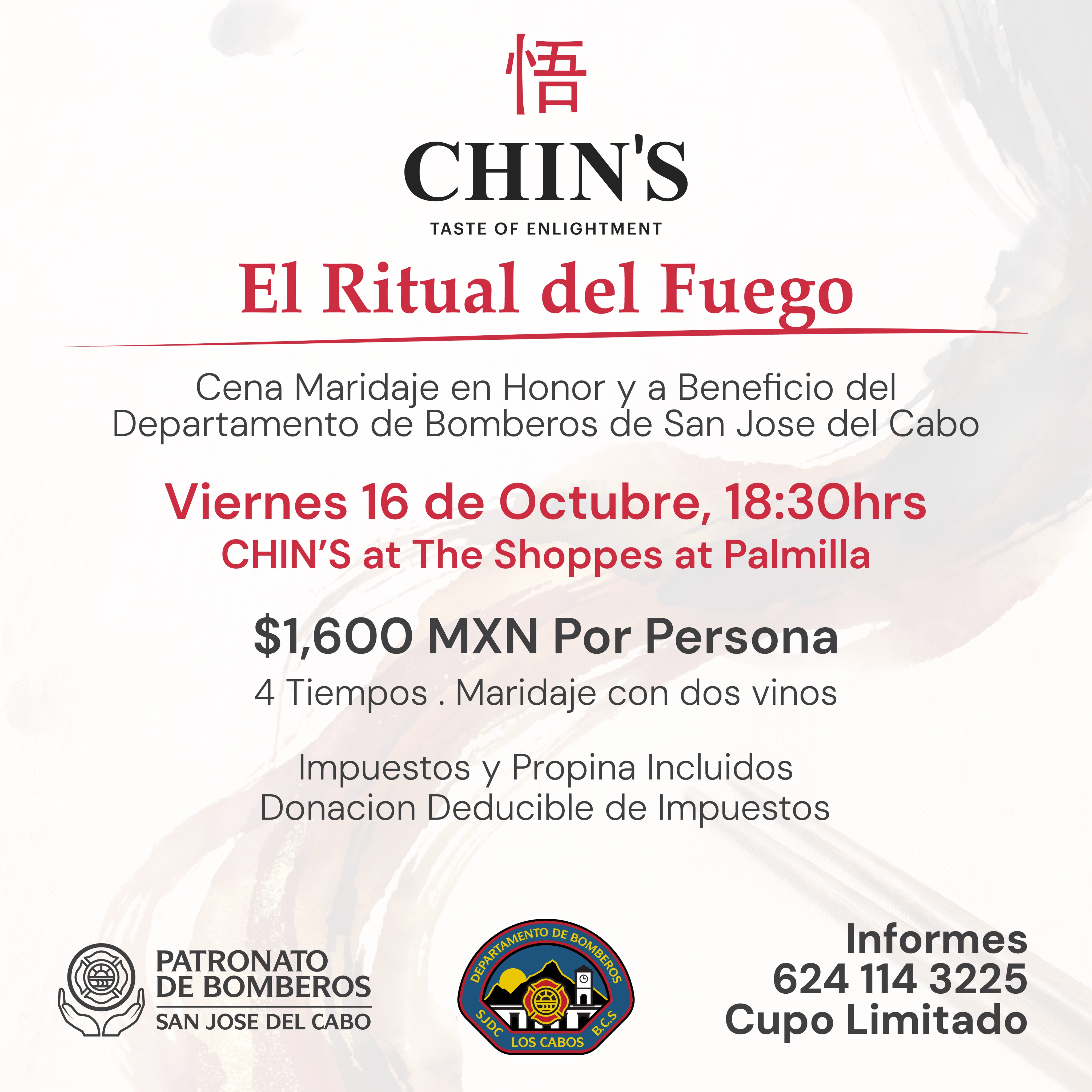 El Ritual del Fuego — benefit dinner for SJDC Fire Department (Chin’s / Nicksan Zen Garden)