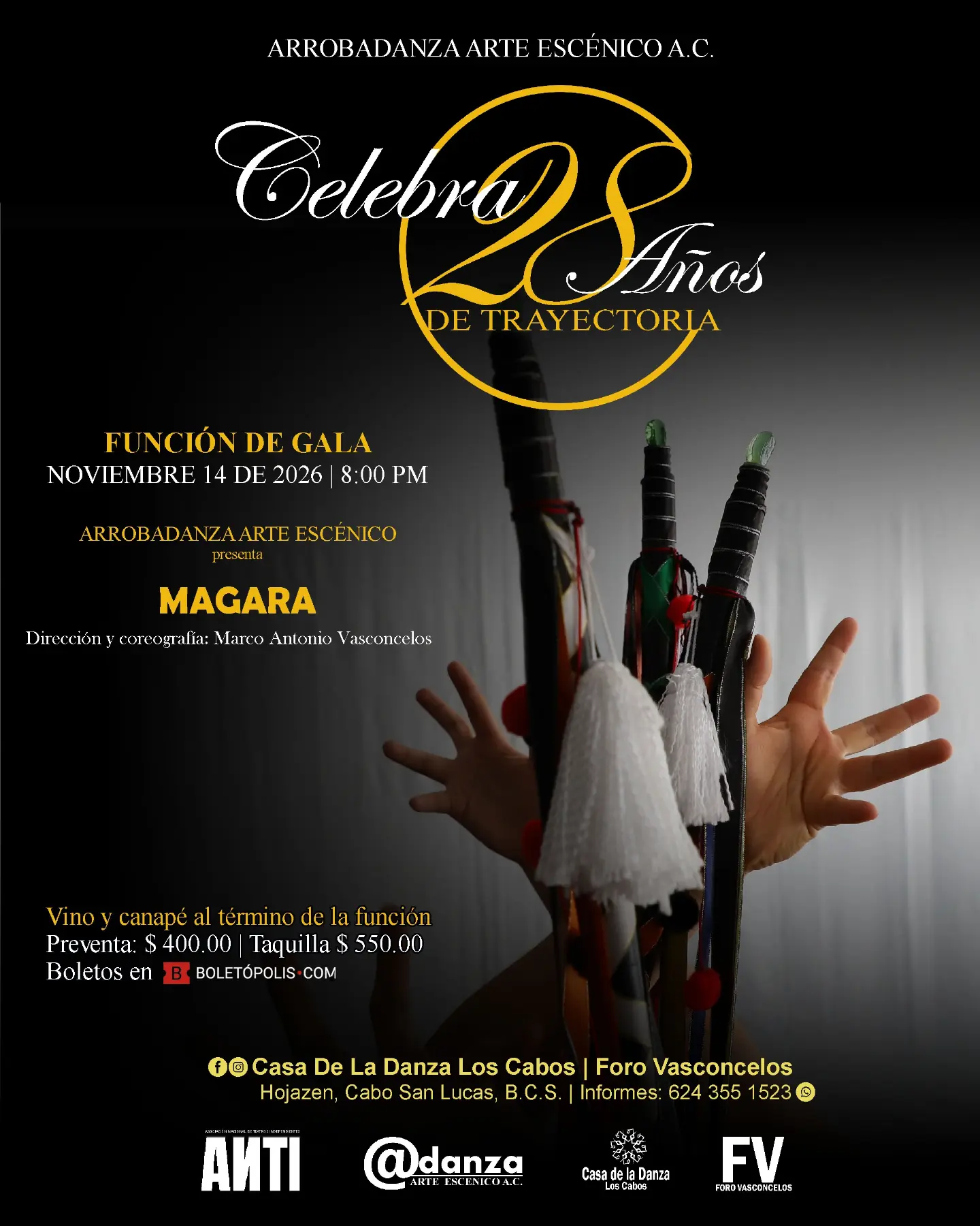 MAGARA — gala por los 28 años de Arrobadanza (Foro Vasconcelos, Casa de la Danza)