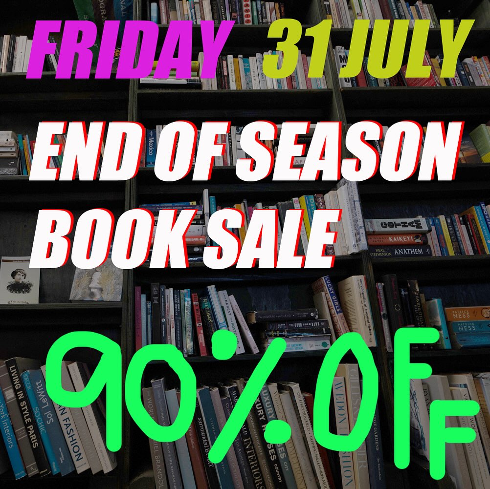 End of Season Book Sale poster