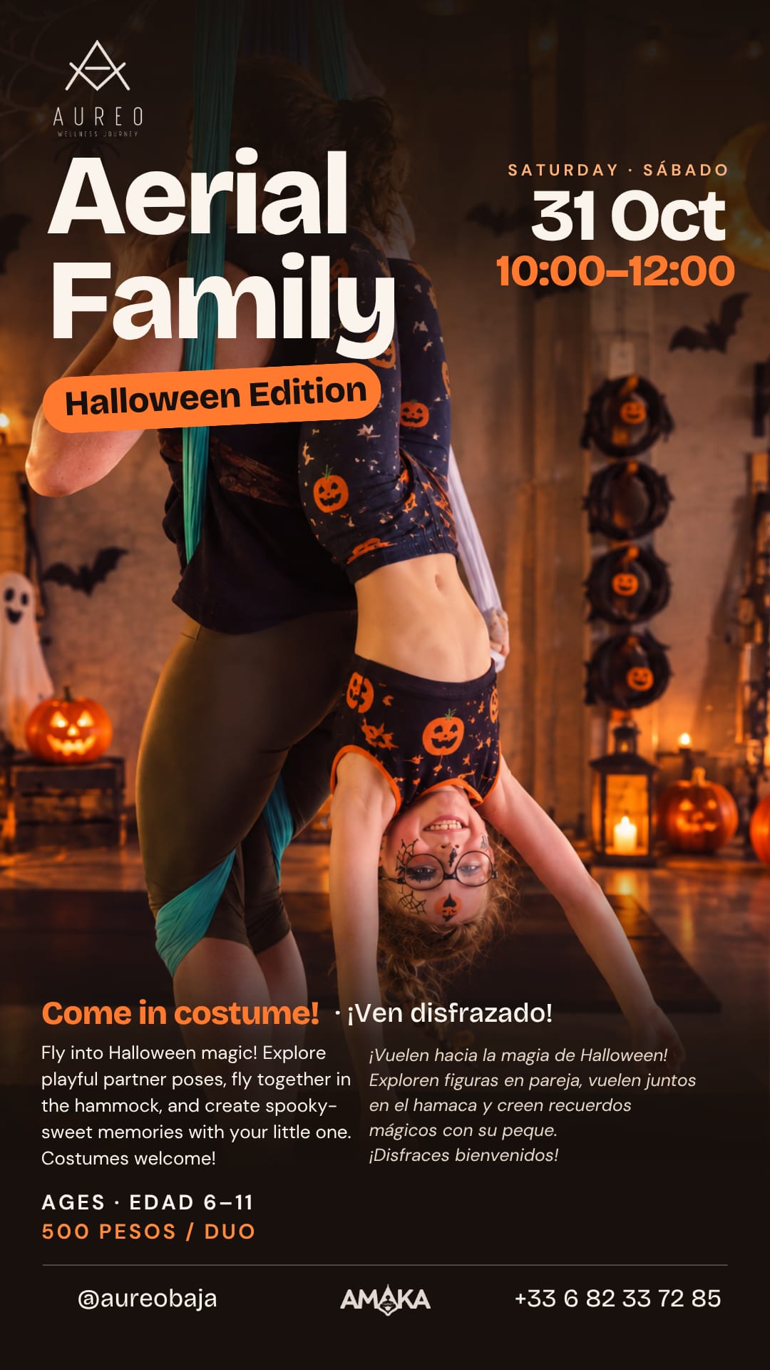 Aerial Family Halloween Workshop poster