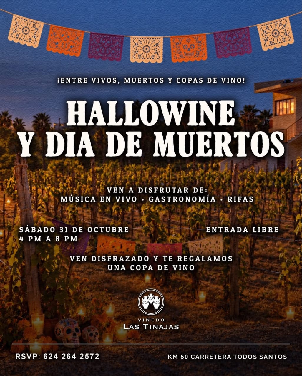 Hallowine and Day of the Dead Celebration poster