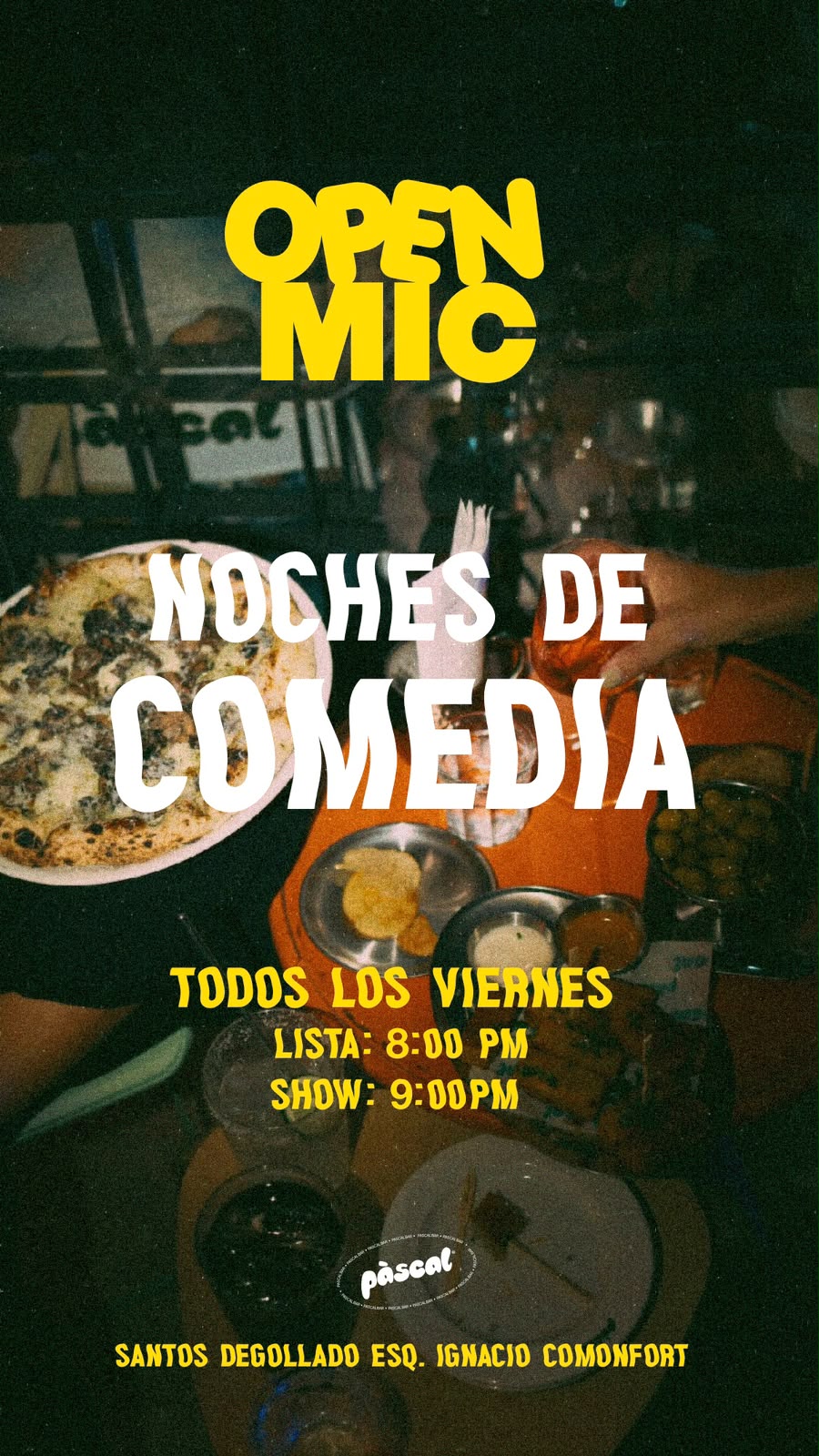 Comedy Open Mic at Pascal Bar poster