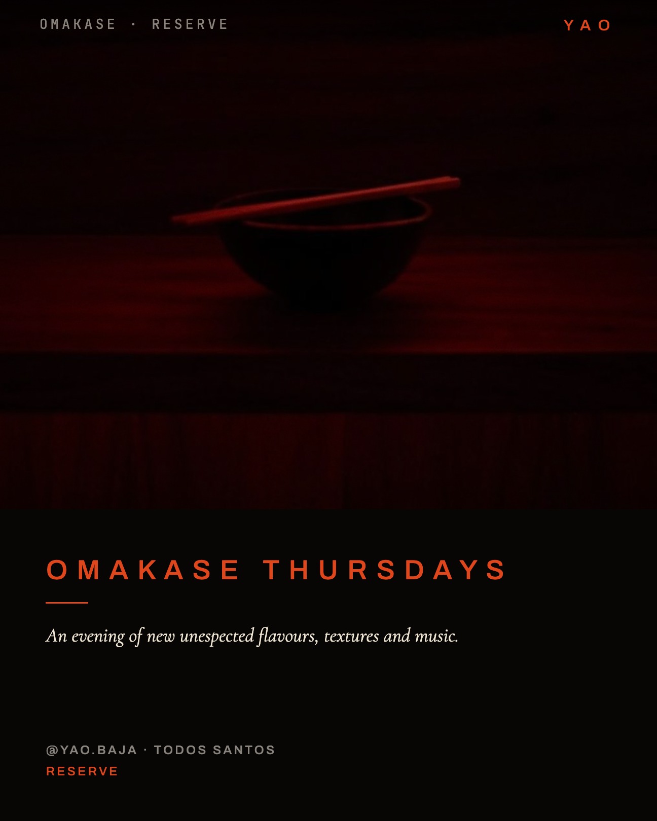 Omakase Night at Yao poster