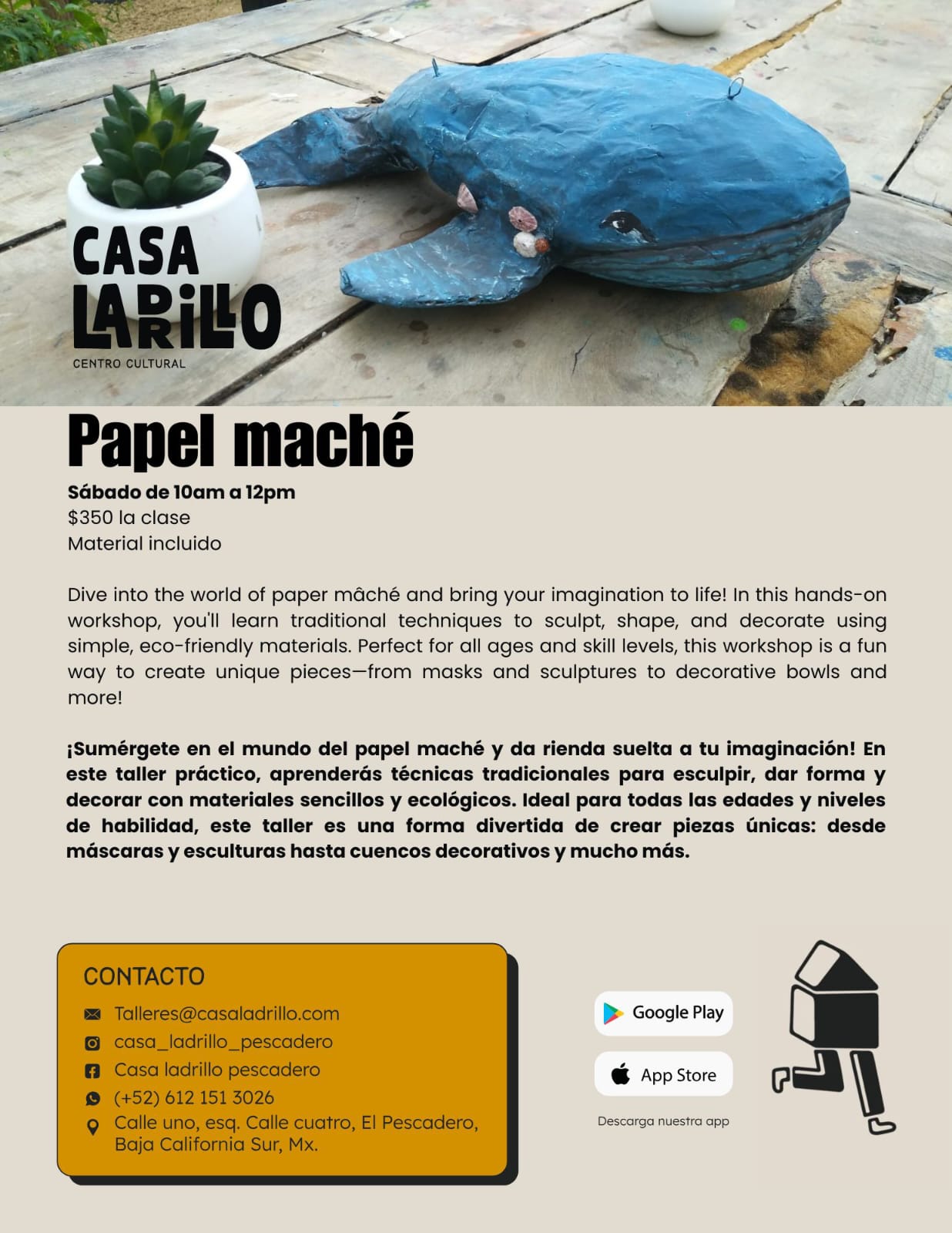 Paper Mâché Workshop poster