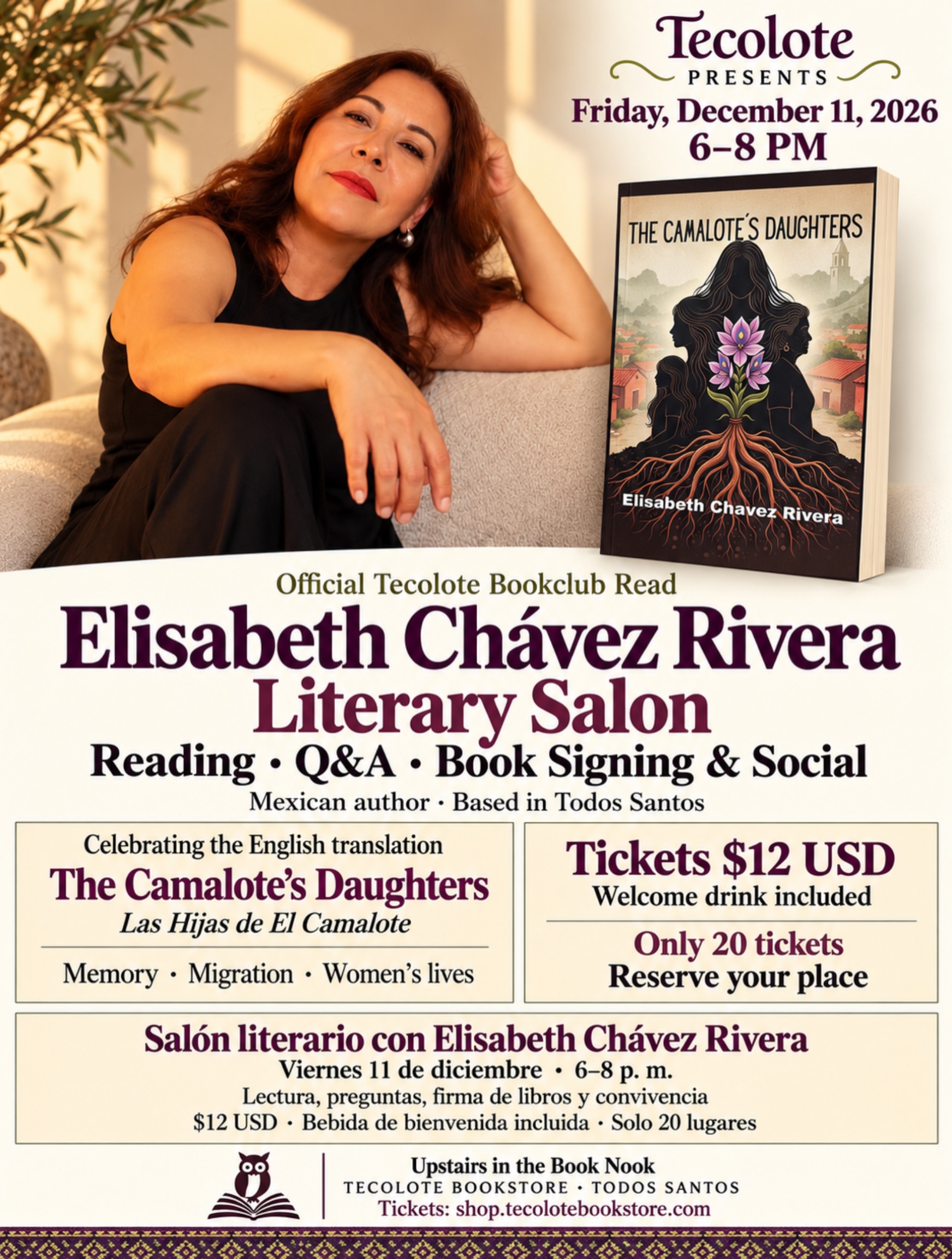 Elisabeth Chávez Rivera Literary Salon poster